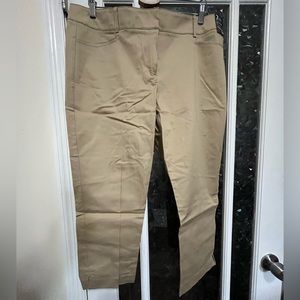 NWT New York & Company straight leg tan crop pant Size 14